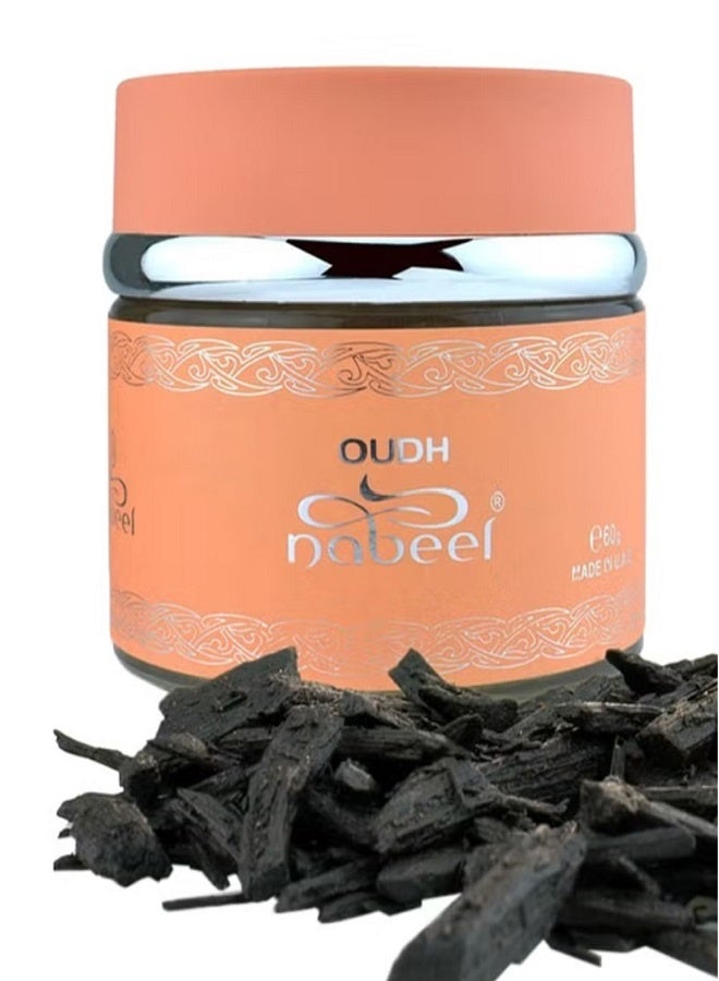 Nabeel Oud Burning Bakhoor Incense Chips 60grams - Image 1